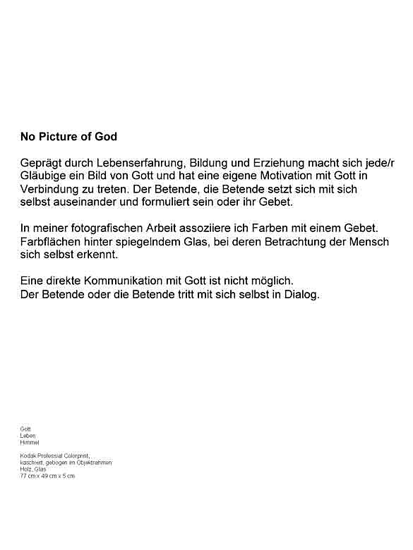 No Picture of God